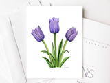 Purple Tulip Card