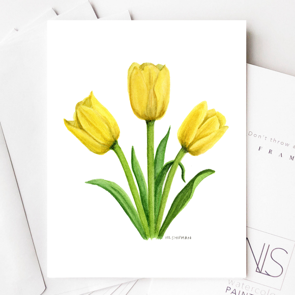 Yellow Tulip Card
