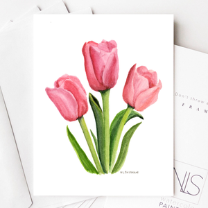 Pink Tulip Card