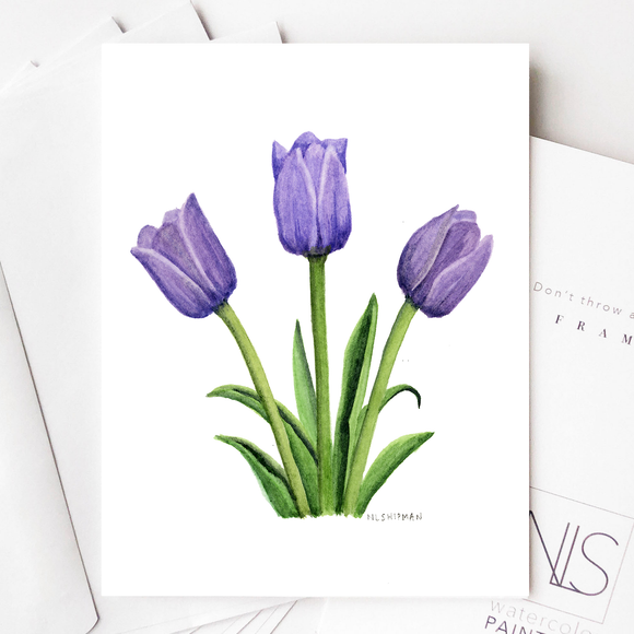 Purple Tulip Card