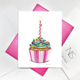 Pink/Green Cupcake