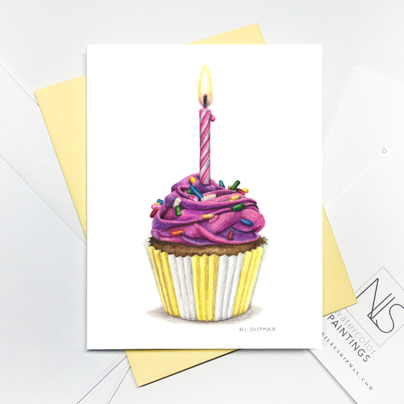 Pink/Yellow Cupcake