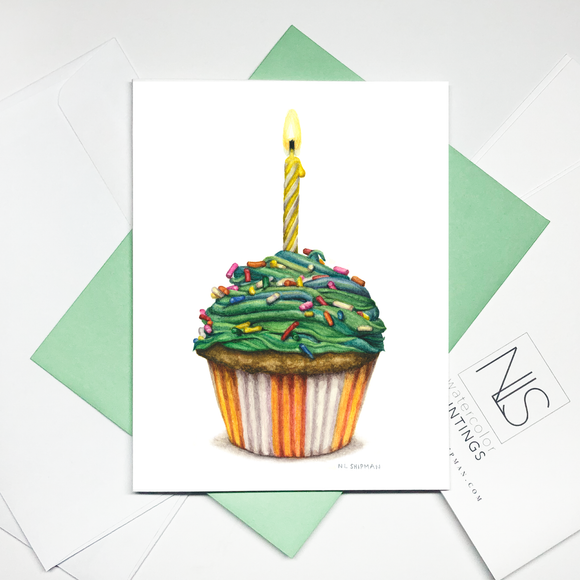 Green/Orange Cupcake