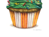 Green/Orange Cupcake